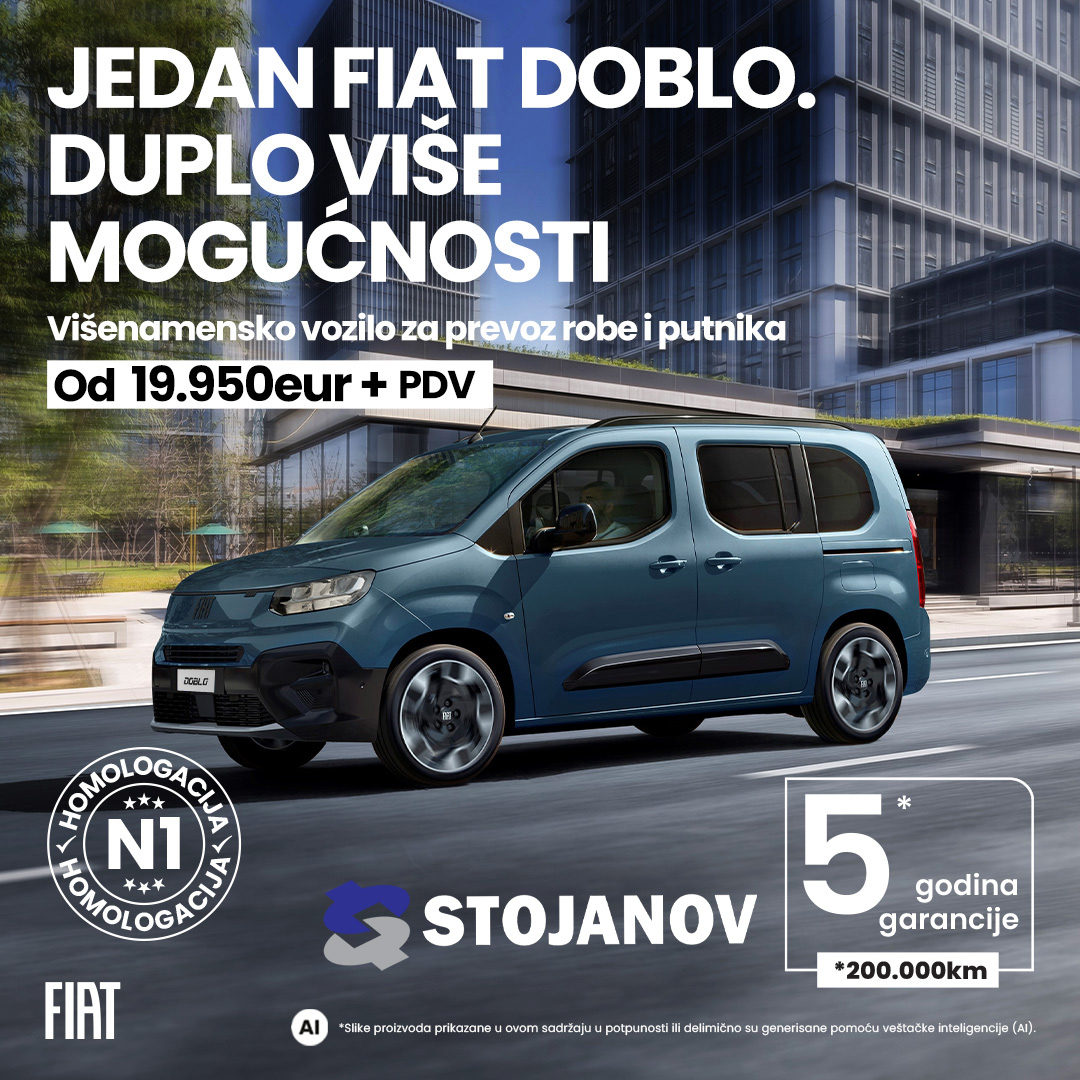 Jedan FIAT Doblo, duplo više mogućnosti